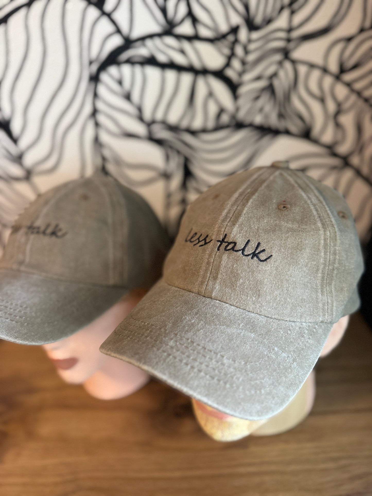 Khaki and Black Dad Cap