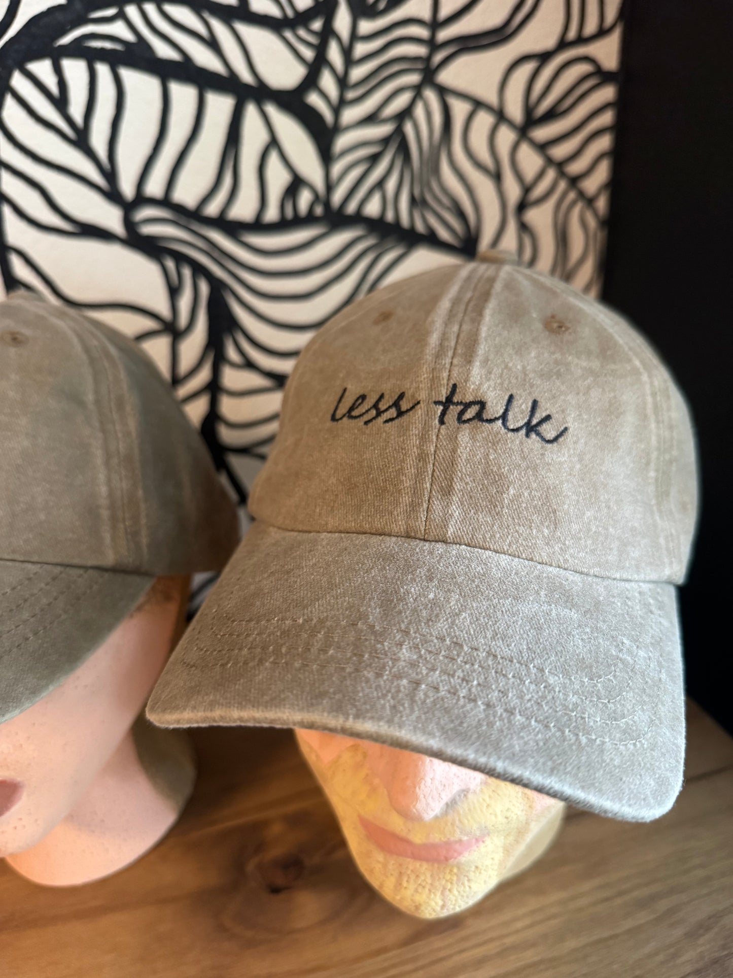 Khaki and Black Dad Cap